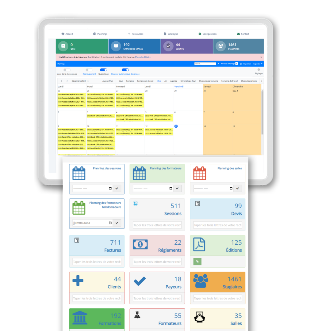 logiciel de formation pour centre de formation et organisme de formation